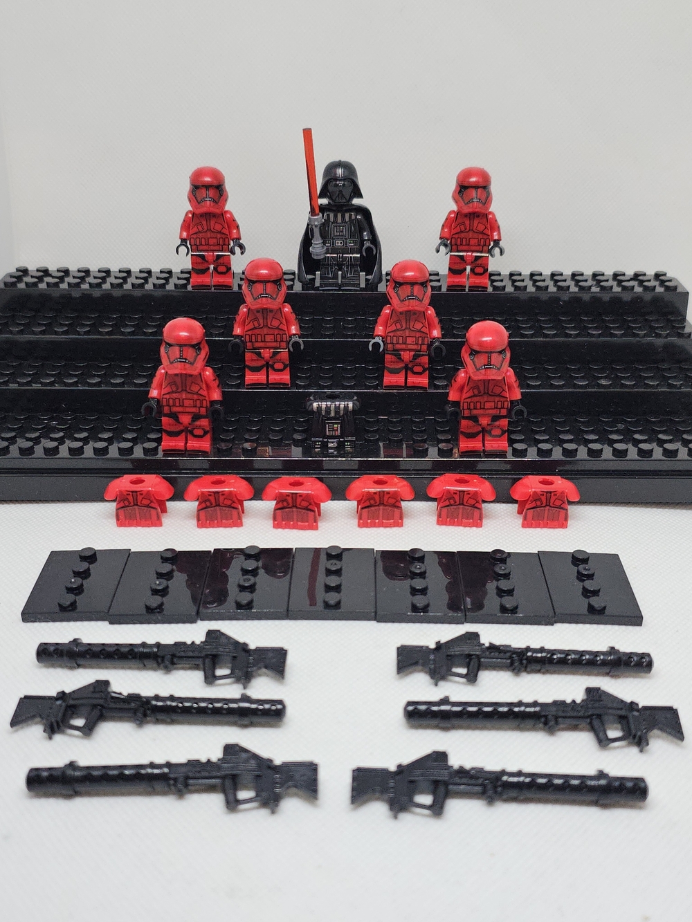 Lot of 7 Lego Compatible Star Wars Darth Vader Sith Trooper Minifigures